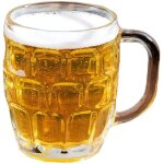 Chope bire en verre alvol avec grande anse - 53 cl lavable au lave - vaisselle pour toutes les boissons ...