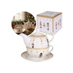Christmas ballerina service � th� : tasse en porcelaine 300 ml avec th�i�re 450 ml et soucoupe pour tisanes ...