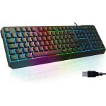Chroma clavier gamer azerty fr nouveaut silencieux usb clavier filaire rtroclair led pc gaming ps4 ...