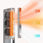 Ciarra cbhcf516 - w radiateur soufflant mobile 400w 3 niveaux ptc cramique chauffage electrique minuterie ...