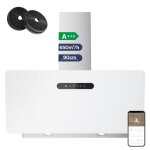Ciarra hotte aspirante 90cm a + + + 650m3 / h booster 4 vitesses touche tactile hotte cuisine blanc cd9736kw ...