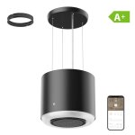 Ciarra hotte ilot app contr�le touche tactile 550m3 / h booster hotte recyclage noir cd4838db