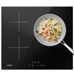 Ciarra plaque  induction 3 foyers - 6100w - 59cm - touche sensitive - 99 min - table de cuisson encastrable ...