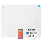 Ciarra radiateur Électrique connecté inertie sèche céramique + film 1000w wifi chauffage fixé programmable ... Ciarra radiateur Électrique connecté inertie sèche céramique + film 1000w wifi chauffage fixé programmable ...