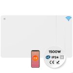 Ciarra radiateur lectrique connect inertie sche cramique + film 1500w wifi chauffage fix programmable ...