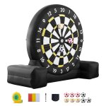 Cible de football g�ante gonflable - duoku - 2500 mm - panneau de fl�chettes avec 9 ballons et pompe ...