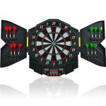 Cible jeu de fl�chettes electronique avec 12 fl�chettes et led - 27 jeux et 216 variantes - pour 1 � ...
