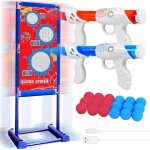 Cible de tir mobile dx da xin avec 2 pistolets et 18 balles en mousse - jouet enfant