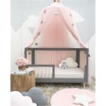 Ciel de lit pour enfants baldaquintentes de dme bb 240cm mousseline rideau de lit de lit avec dcoration ...