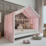 Ciel de lit petits - meubles - 430 x 135cm - rose clair