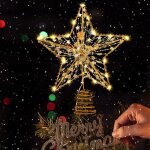 Cimier de sapin de nol cimier de sapin de nol dlicat en forme dtoile 3d cimier de sapin de nol clair ...