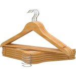 Cintres en bois lot de 10 naturel. crochet pivotant pour tous types de vtements cintre antidrapant ...