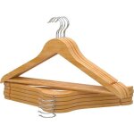 Cintres en bois lot de 10 naturel. crochet pivotant pour tous types de v�tements cintre antid�rapant ...