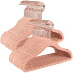 Cintres enfants lot de 50 en velours avec crochets pivotants  360 en rose gold cintres antiglisse rose ...