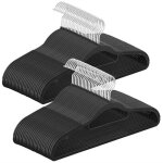 Cintres en plastique antid�rapants - songmics - 50 pi�ces - �paisseur 05 cm - largeur 42 cm - crochet ...