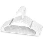 Cintres en plastique avec encoches pour vtements idaux pour un usage quotidien standard blanc paquet ...