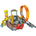 Circuit de course - brigamo - looping race track - 4 voitures - lancement � catapulte - multicolore