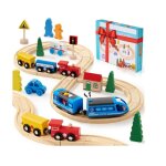 Circuit train enfant train en bois avec rails en bois jouets magntique de train lectrique jouet de ...