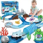 Circuit voiture enfant 183pcs voiture de course de requins �lectrique ocean diy car toys peut �tre assembl� ...