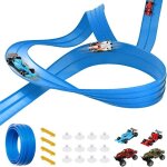 Circuit voiture enfant 5m circuit flexible voiture enfant avec 4 petites voitures - jouet 3 4 5 6 ans ...