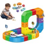 Circuit voiture ? train lectrique  construire 51 pices magntique usb rechargeable jouet ducatif ...