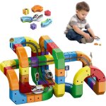 Circuit voiture - train lectrique sur rail - 81 pices magntiques - construction modulaire - jeu ducatif ...