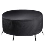 Circulaire jardin table rond patio chaise set housse - oxford coupe - vent 200x94cm