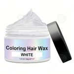 Cire colorante cheveux 120g blanc teinture cheveuxcoloration cire de teinture capillaire temporaire colore ...