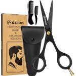 Ciseaux barbe et moustache ensemble comprenant peigne barbe et peigne moustache avec tui de transportbeard ...