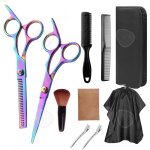 Ciseaux de coiffure 10 pcs ciseaux de coiffure ensemble doutils pour couper les cheveux ciseaux ensemble ...