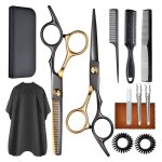 A ciseaux de coiffure 17 cm 13 pcs acier inoxydable multifonctions coupe de pr�cision convient � toutes ...
