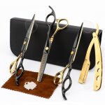 Ciseaux de coiffure 6 pouces 7 pcs acier inoxydable multifonction convient à un usage professionnel en ... Ciseaux de coiffure 6 pouces 7 pcs acier inoxydable multifonction convient à un usage professionnel en ...