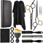 Ciseaux de coiffure professionnels - febest - lot de 15 pi�ces - 15 cm - acier inoxydable - super tranchants ...