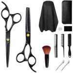 Ciseaux coiffure set : effiler professionnel cape peigne barrette accessoires cheveux / barbe