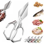 Ciseaux de cuisine multifonctionnels et robustes ciseaux  volaille coupe - os robuste ciseaux tout usage ...