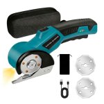 Ciseaux �lectriques sans fil rechargeables - cutter rotatif avec led et lames incluses pour tissu cuir ...
