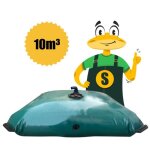 Citerne souple 10m3 / 10 000l - rcuprateur eau de pluie - bche souple en pvc - traite anti uv - autoportan ...