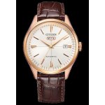 Citizen - montre hommes - automatique - analogique - bracelet cuir marron - nh8393 - 05ae