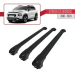 Pour citroen c3 aircross 2018 - 2024 barres de toit ace - 1 railing porte - bagages de voiture 3 barras ...