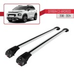 Pour citroen c3 aircross 2018 - 2024 barres de toit ace - 1 railing porte - bagages de voiture / gris ...