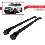Pour citroen c3 aircross 2018 - 2024 barres de toit ace - 1 railing porte - bagages de voiture / noir ...