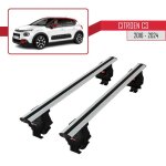 Compatible avec citroen c3 iii (sx / sy) 2016 - 2023 ace - 4 barres de toit railing porte - bagages de ...