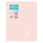 Clairefontaine koverbook blush - cahier piqu� 24 x 32 cm - 96 pages grands carreaux - rose poudr� / menthe ...