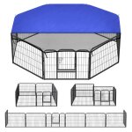 Clanmacy enclos pour chien parc enclos modulable acier 8 panneaux 60x80cm porte verrouillable noir enclos ... Clanmacy enclos pour chien parc enclos modulable acier 8 panneaux 60x80cm porte verrouillable noir enclos ...