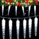 Clanmacy led glaçons guirlande lumineuse noël 5m 40 led extérieur mariage Éclairage ip44 blanc froid ... Clanmacy led glaçons guirlande lumineuse noël 5m 40 led extérieur mariage Éclairage ip44 blanc froid ...
