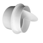 Clapet anti - retour pour systme de ventilation - annefly - 80mm - pvc - blanc