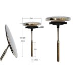 Clapet recouvrant pour baignoire - Ø 70 mm - inox Clapet recouvrant pour baignoire - Ø 70 mm - inox
