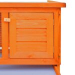 Clapier dext�rieur pour petits animaux - wiens - 1 niveau - 90x45x655 cm - brun - bois de sapin massif ...