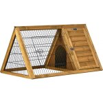 Clapier poulailler biscotte - 100 x 62 x 52 cm - marron