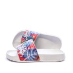 Claquettes blanches � fleurs fille kappa logo sarty 2